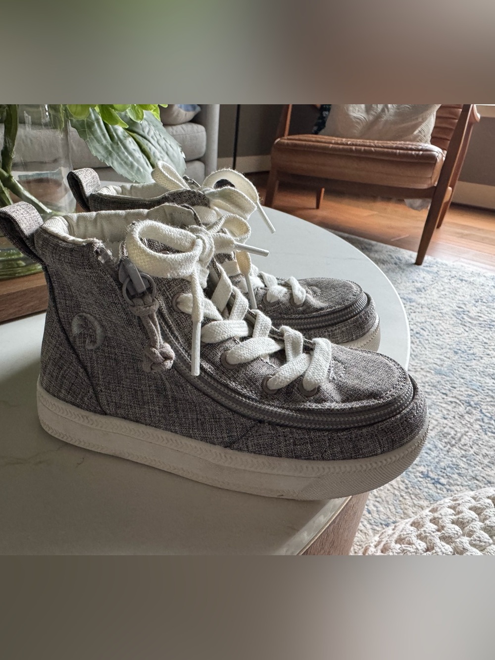Billy Classic Kids Gray High-Top Sneaker - Picture 7 of 11